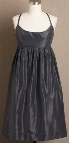 JCrew Charcoal Silk Taffeta Ballerina Dress