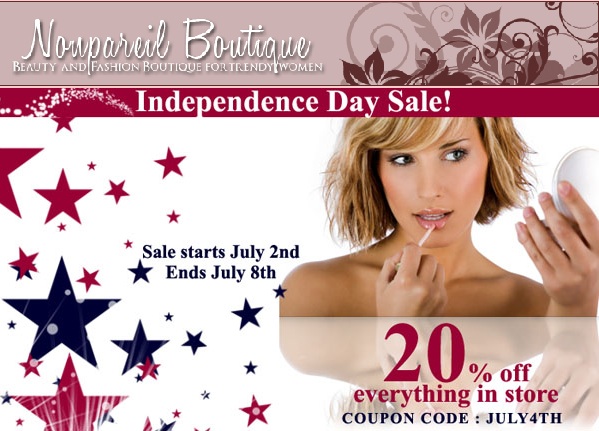 Nonpareil Boutique Independence Sale