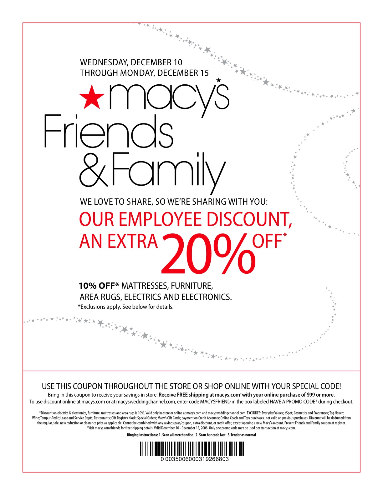 Macy's Extra 20% Off Coupon Code