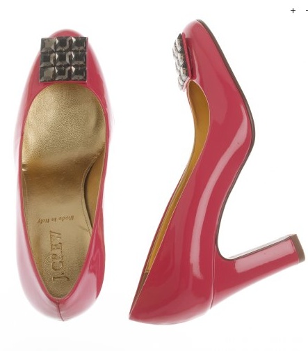 Caroline Square Jeweled High Heels in Pink