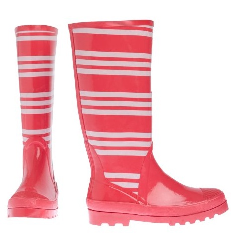 J Crew High gloss stripped wellies