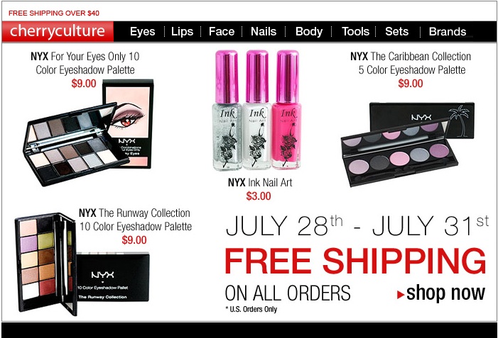 Free Shipping on all orders from today to July 31, 2009. No Code Needed!!